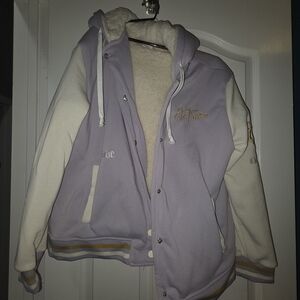 Lavender and Cream Women's Varsity Jacket